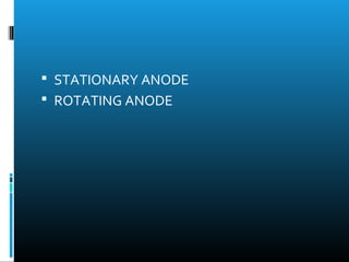  STATIONARY ANODE 
 ROTATING ANODE 
 