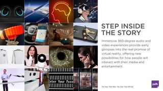 The Year That Was, The Year That Will Be
STEP INSIDE
THE STORY
Immersive 360-degree audio and
video experiences provide ea...