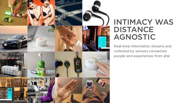 The Year That Was, The Year That Will Be
INTIMACY WAS
DISTANCE
AGNOSTIC
Real-time information streams and
collected by sen...