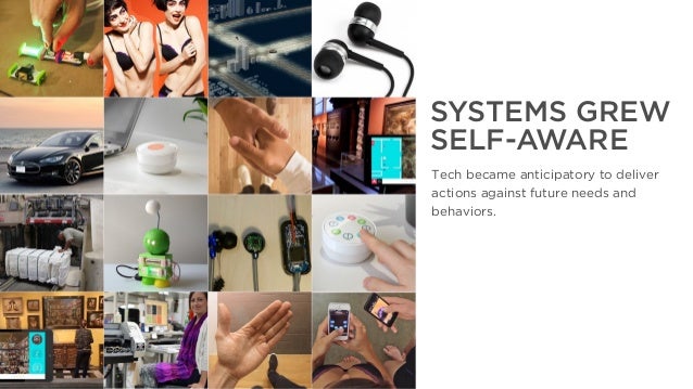 The Year That Was, The Year That Will Be
SYSTEMS GREW
SELF-AWARE
Tech became anticipatory to deliver
actions against futur...