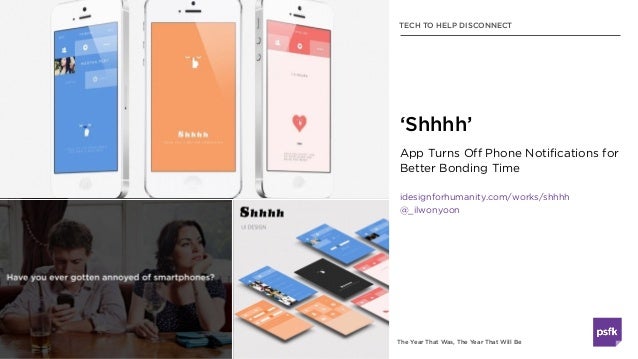 The Year That Was, The Year That Will Be
App Turns Off Phone Notifications for
Better Bonding Time
idesignforhumanity.com/...