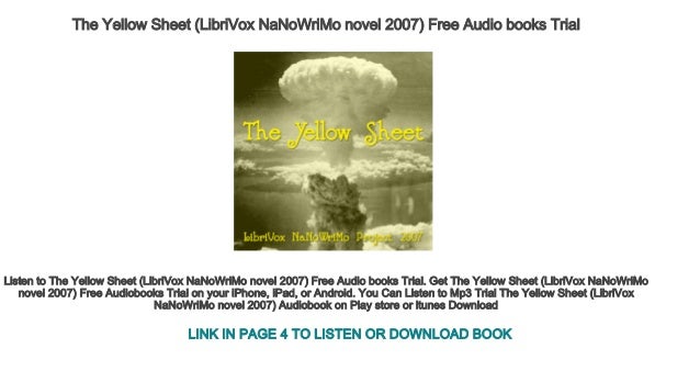the yellow sheet librivox