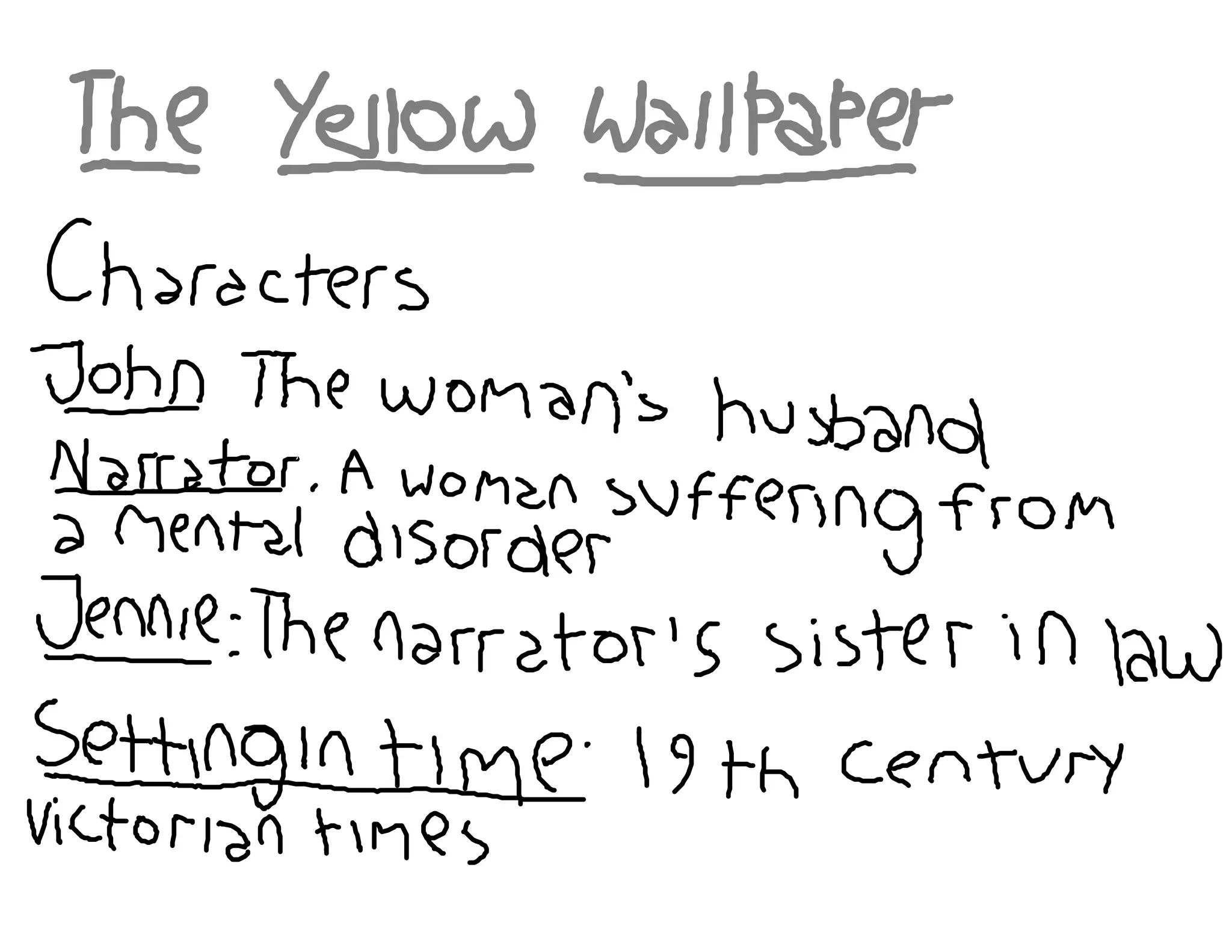 The Yellow Wall Paper Analysis PPT