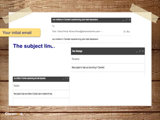 Your initial email
The subject line:
 
