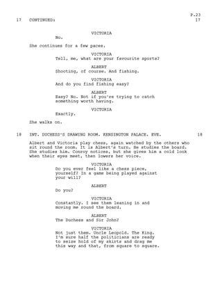 Victoria In Script The young victoria script | PDF