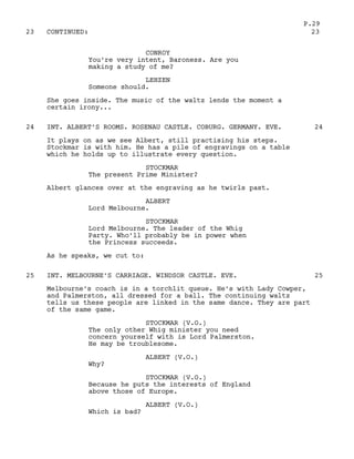 Victoria In Script The young victoria script | PDF