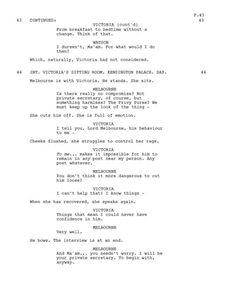 Victoria In Script The young victoria script | PDF