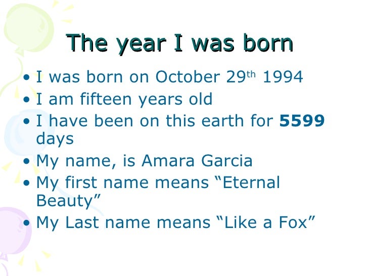 The Year You Were Born