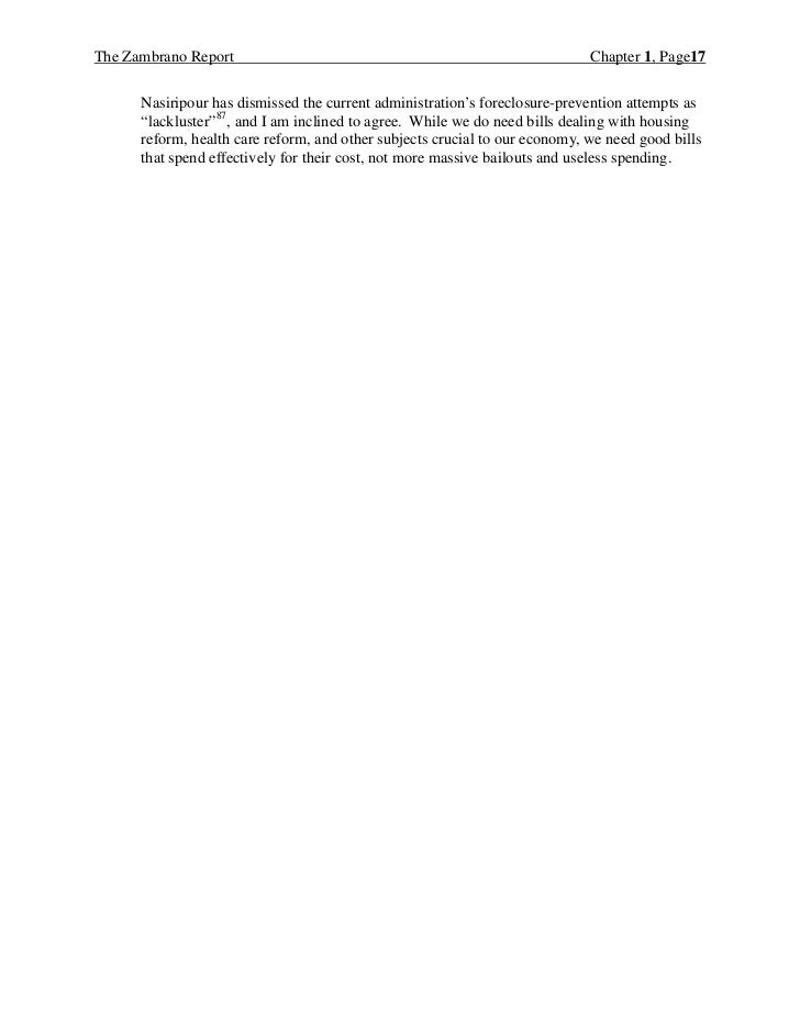 The Zambrano Report                                                          Chapter 1, Page17      Nasiripour has dismiss...