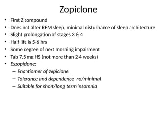 The “ Z ” Compounds or Non-benzodiazepines | PPTX