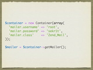 class Container extends sfServiceContainer {

    static protected $shared = array();

    protected function getMailTrans...