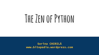 THE ZEN OF PYTHON | PPT