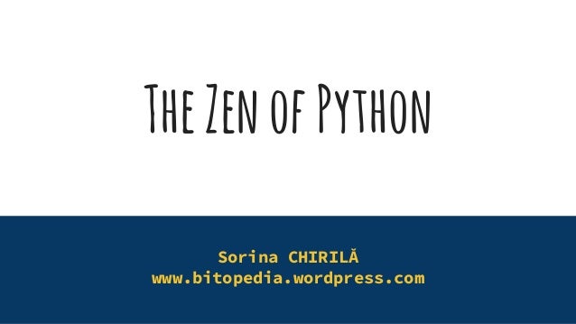 three principles from zen of python