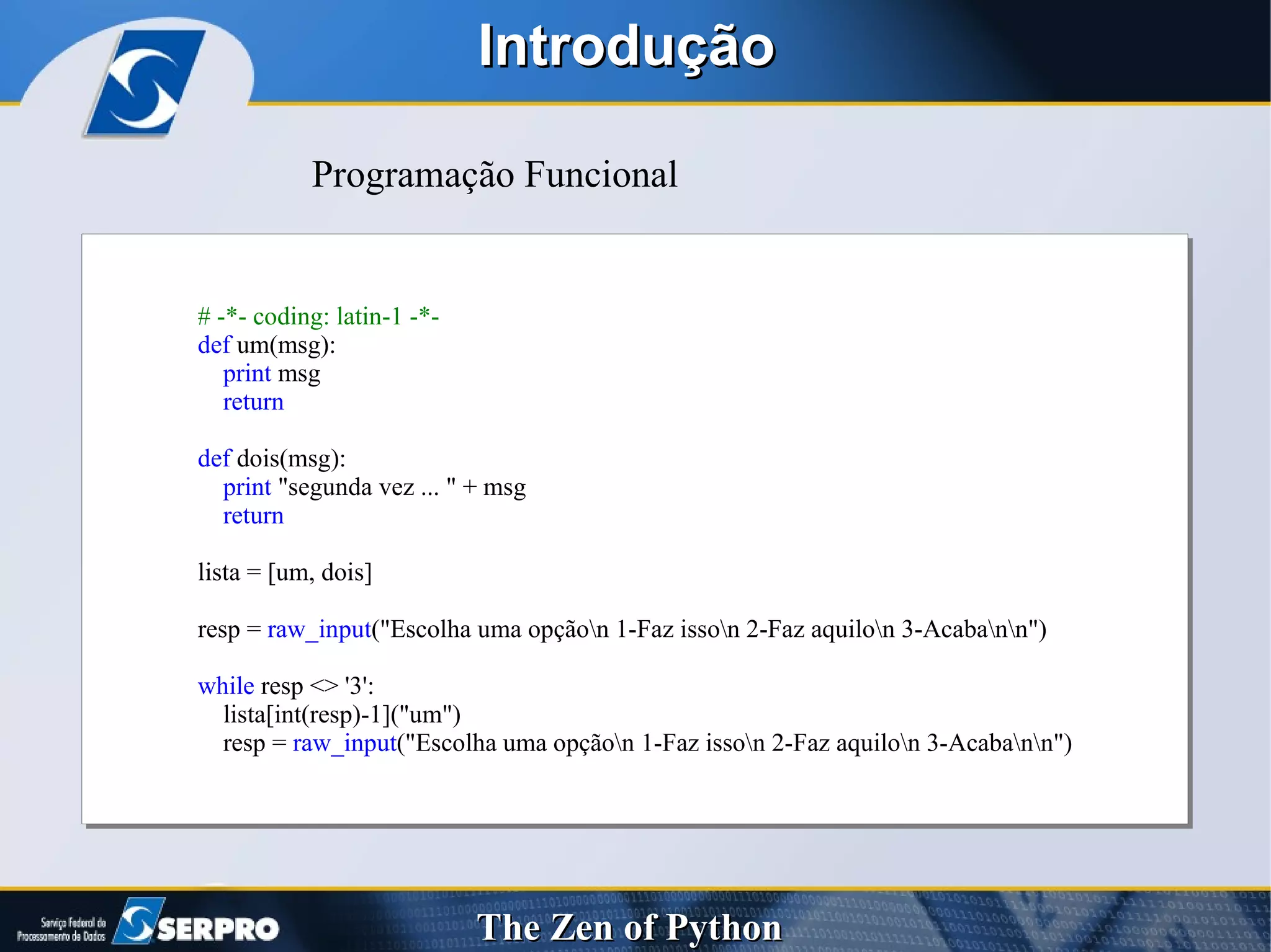 Programação Funcional Introdução 