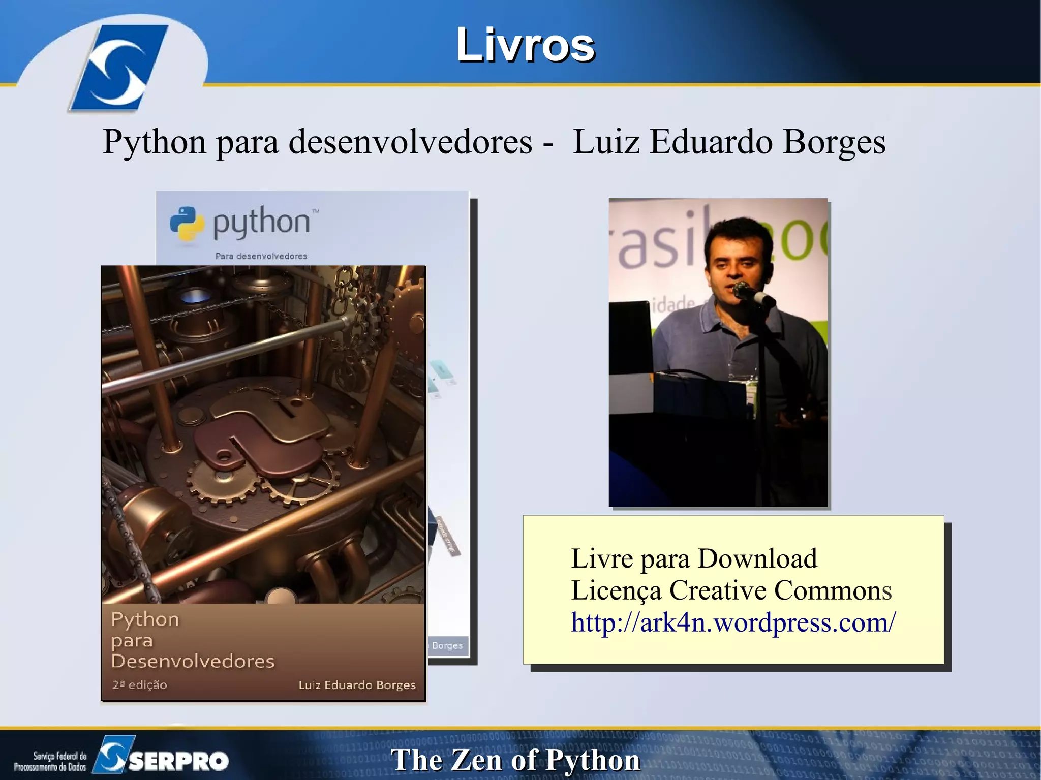Python para desenvolvedores -  Luiz Eduardo Borges Livros  