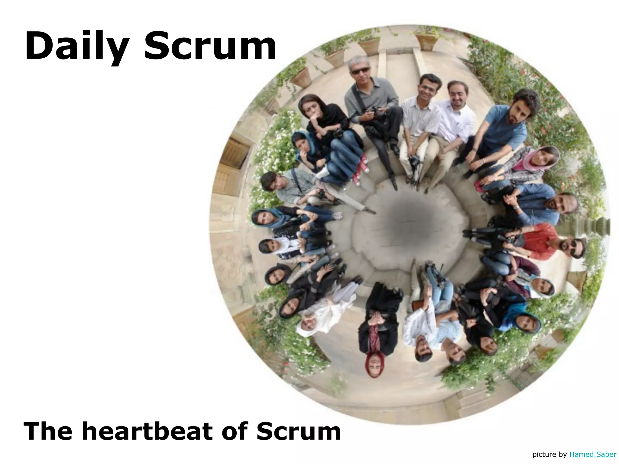 Daily Scrum




The heartbeat of Scrum
                         picture by Hamed Saber
 