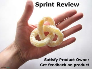 Sprint Review




                      Satisfy Product Owner
picture by oskay
                    Get feedback on product
 