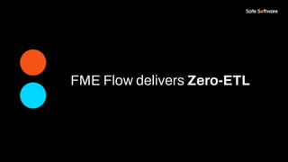 FME Flow delivers Zero-ETL
 