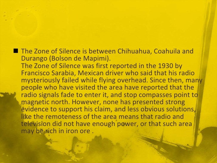 The zone of silence