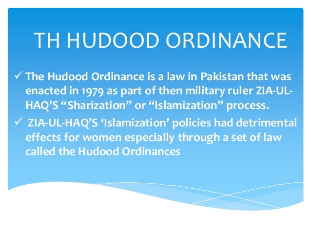 Th Hudood Ordinance By Aziz Baloch