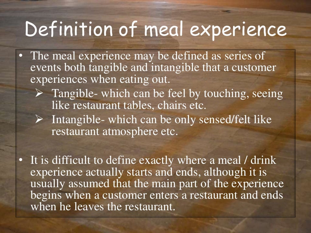 Food and Beverage Definition