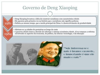 O Governo de Mao Tsé-Tung