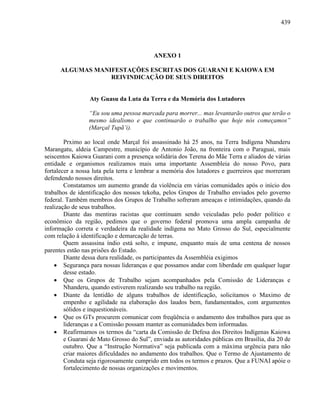 COLONIALISMO, TERRITÓRIO E TERRITORIALIDADE: a luta pela terra dos Guarani e Kaiowa em Mato Grosso do Sul