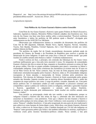 COLONIALISMO, TERRITÓRIO E TERRITORIALIDADE: a luta pela terra dos Guarani e Kaiowa em Mato Grosso do Sul