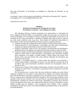 COLONIALISMO, TERRITÓRIO E TERRITORIALIDADE: a luta pela terra dos Guarani e Kaiowa em Mato Grosso do Sul