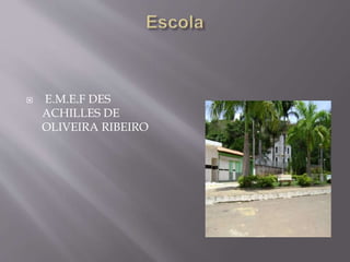  E.M.E.F DES
ACHILLES DE
OLIVEIRA RIBEIRO
 