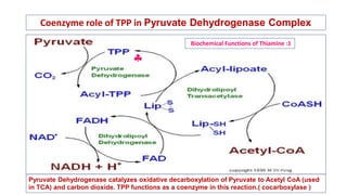 Tpp Function Thiamine and beriberi | PDF