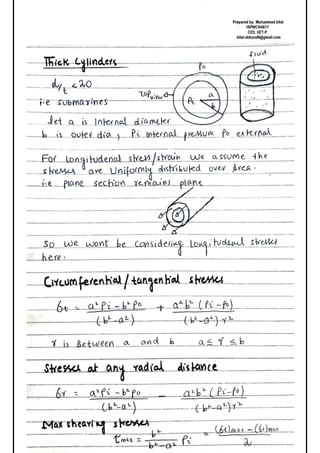 Thick and thin walled cylinders | PDF