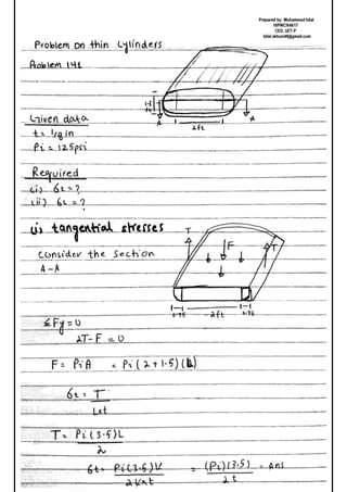 Thick and thin walled cylinders | PDF