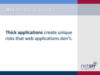 Thick Application Penetration Testing - A Crash Course | PDF
