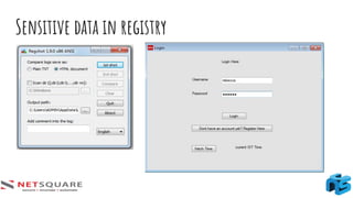 Sensitive data in registry
 