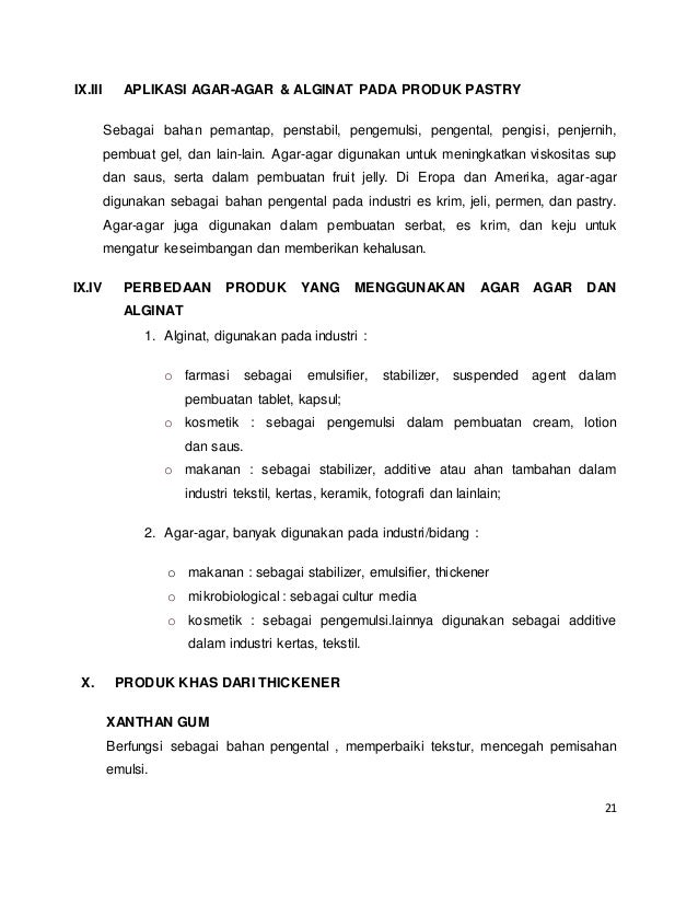 Thickener Starches Gelatin Gum