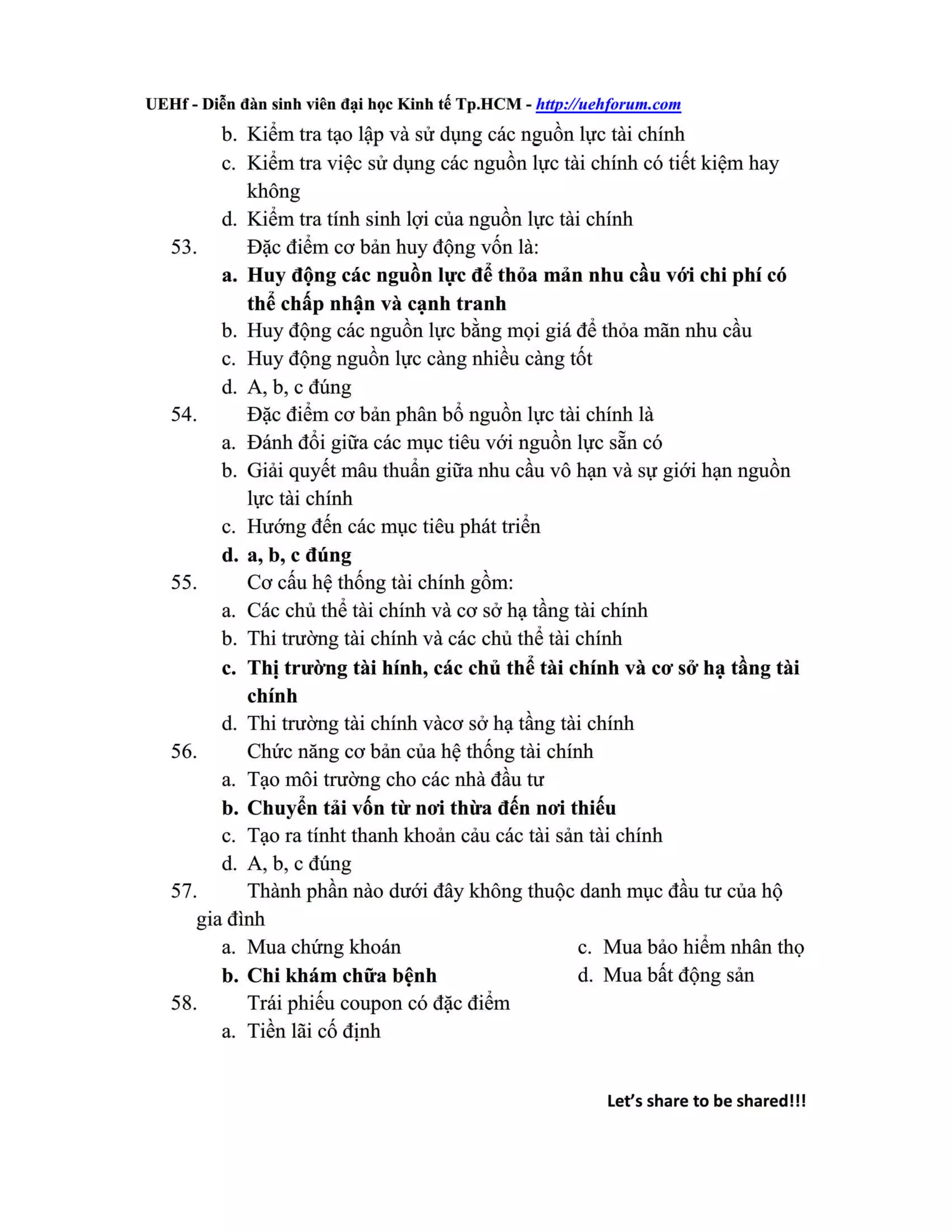 đề Thi cuối kỳ môn tài chính tiền tệ