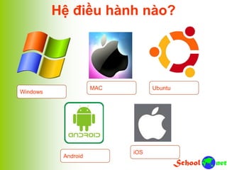 Hệ điều hành nào?
Windows
MAC Ubuntu
Android
iOS
 