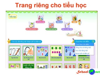 Trang riêng cho tiểu học
 