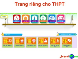 Trang riêng cho THPT
 