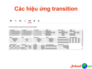 Các hiệu ứng transition
 
