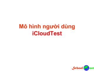 Mô hình người dùng
iCloudTest
 