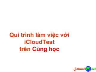 Qui trình làm việc với
iCloudTest
trên Cùng học
 