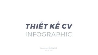 Presenter: DUONG LE
THIẾT KẾ CV
INFOGRAPHIC
May 31, 2017
 