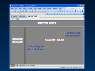 Chèn trang web
đã có vào frame
Tạo trang web
mới cho frame
 