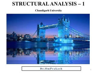 STRUCTURAL ANALYSIS – 1
Chandigarh University

1

 