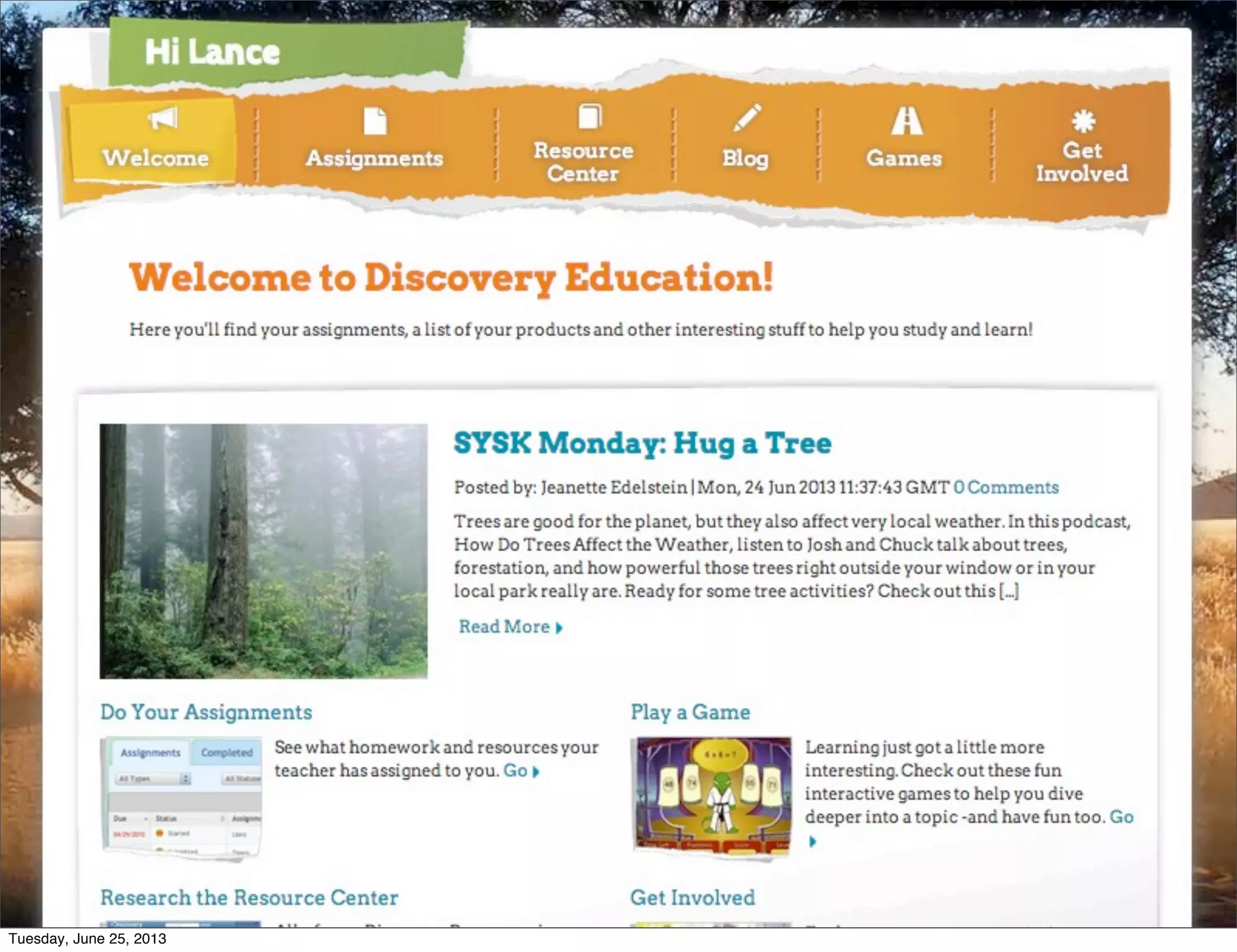 Tuesday, June 25, 2013
 