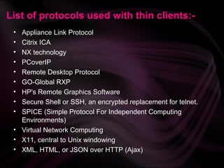 Unix Thin Client Thin client | PPT