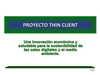 PROYECTO THIN CLIENT Una innovación económica y saludable para la sostenibilidad de las salas digitales y el medio ambiente. -25 