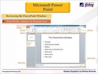 Microsoft Power
Point


PowerPoint window in Normal view

 